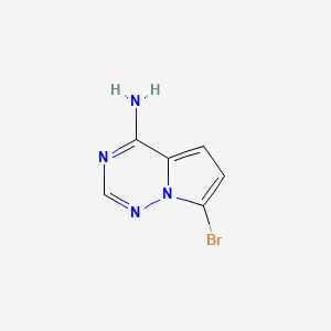 7-Bromopyrrolo[2,1-f][1,2,4]triazin-4-amine chemical structure (CAS 937046-98-5)