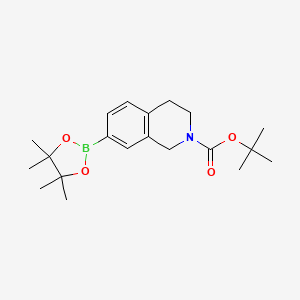 tert-Butyl 7-(4,4,5,5-tetramethyl-1,3,2-dioxaborolan-2-yl)-3,4-dihydroisoquinoline-2(1H)-carboxylate chemical structure (CAS 937048-76-5)