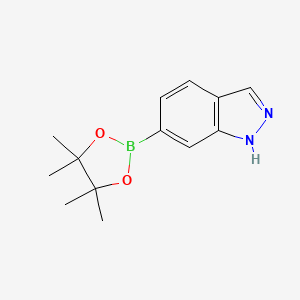 6-(4,4,5,5-Tetramethyl-1,3,2-dioxaborolan-2-yl)-1H-indazole chemical structure (CAS 937049-58-6)