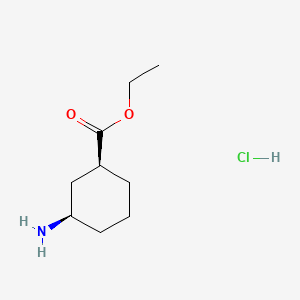 Ethyl (1S,3R)-3-aminocyclohexane-1-carboxylate hydrochloride chemical structure (CAS 937059-62-6)