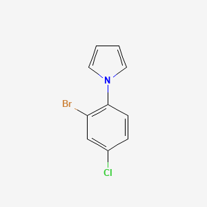 1-(2-Bromo-4-chlorophenyl)-1H-pyrrole chemical structure (CAS 937059-69-3)