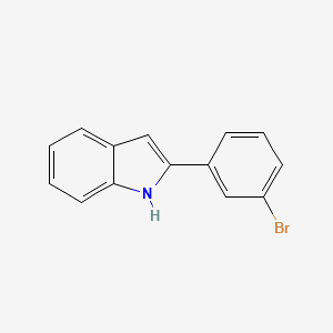 2-(3-Bromophenyl)-1H-indole chemical structure (CAS 93716-78-0)