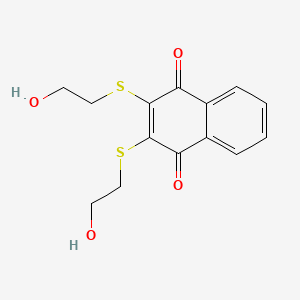 2,3-Bis(2-hydroxyethylthio)-1,4-naphthalenedione chemical structure (CAS 93718-83-3)