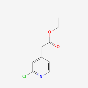 Ethyl 2-(2-chloropyridin-4-yl)acetate chemical structure (CAS 937236-73-2)