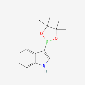 3-(4,4,5,5-Tetramethyl-1,3,2-dioxaborolan-2-yl)-1H-indole chemical structure (CAS 937366-54-6)