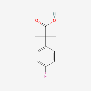 2-(4-Fluorophenyl)-2-methylpropanoic acid chemical structure (CAS 93748-19-7)