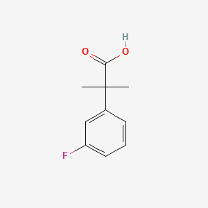 2-(3-Fluorophenyl)-2-methylpropanoic acid chemical structure (CAS 93748-20-0)