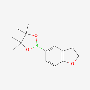 2-(2,3-Dihydrobenzofuran-5-yl)-4,4,5,5-tetramethyl-1,3,2-dioxaborolane chemical structure (CAS 937591-69-0)
