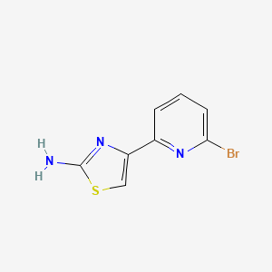 4-(6-Bromopyridin-2-yl)thiazol-2-amine chemical structure (CAS 937602-13-6)
