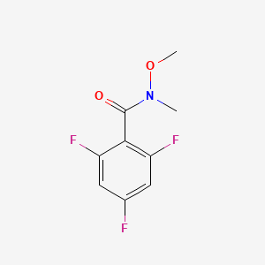 2,4,6-Trifluoro-N-methoxy-N-methylbenzamide chemical structure (CAS 937602-31-8)