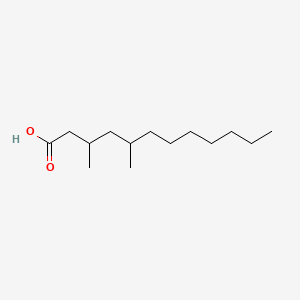 3,5-Dimethyldodecanoic acid chemical structure (CAS 93761-42-3)