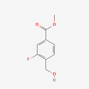 Methyl 3-fluoro-4-(hydroxymethyl)benzoate chemical structure (CAS 937636-18-5)