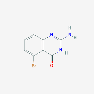 2-Amino-5-bromoquinazolin-4-ol chemical structure (CAS 937668-63-8)