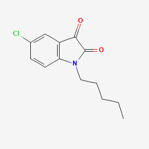 5-Chloro-1-pentylindoline-2,3-dione chemical structure (CAS 937679-24-8)