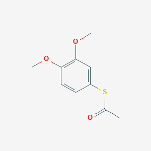 S-(3,4-Dimethoxyphenyl) ethanethioate chemical structure (CAS 937737-94-5)
