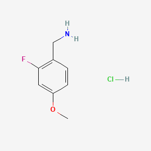 (2-Fluoro-4-methoxyphenyl)methanamine hydrochloride chemical structure (CAS 937783-85-2)