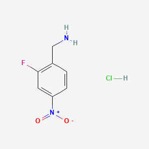 (2-Fluoro-4-nitrophenyl)methanamine hydrochloride chemical structure (CAS 937783-91-0)