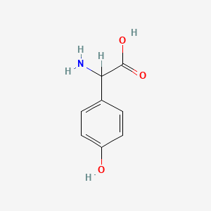 2-Amino-2-(4-hydroxyphenyl)acetic acid chemical structure (CAS 938-97-6)