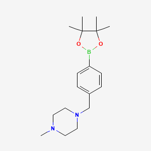 1-Methyl-4-[4-(4,4,5,5-tetramethyl-1,3,2-dioxaborolan-2-yl)benzyl]piperazine chemical structure (CAS 938043-30-2)