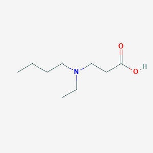 3-(Butyl(ethyl)amino)propanoic acid chemical structure (CAS 938305-99-8)