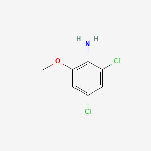 2,4-Dichloro-6-methoxyaniline chemical structure (CAS 93839-14-6)
