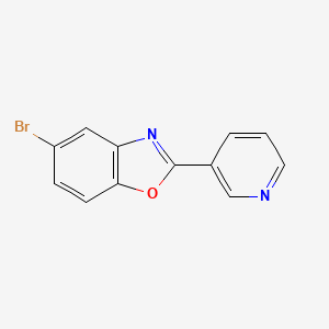 5-Bromo-2-(pyridin-3-yl)benzo[d]oxazole chemical structure (CAS 938458-81-2)