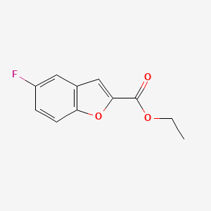 Ethyl 5-fluorobenzofuran-2-carboxylate chemical structure (CAS 93849-31-1)