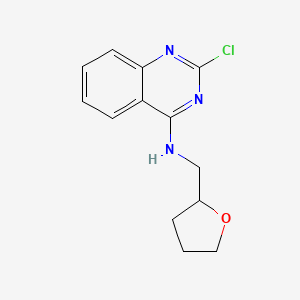 2-Chloro-N-((tetrahydrofuran-2-yl)methyl)quinazolin-4-amine chemical structure (CAS 938524-53-9)