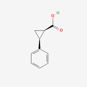(1R,2S)-rel-2-Phenylcyclopropanecarboxylic acid chemical structure (CAS 939-89-9)