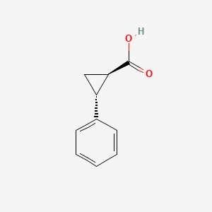 trans-2-Phenylcyclopropanecarboxylic acid chemical structure (CAS 939-90-2)