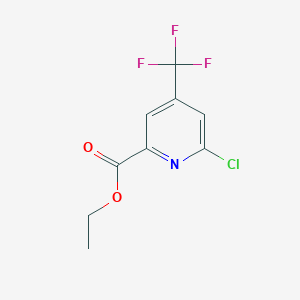 Ethyl 6-chloro-4-(trifluoromethyl)picolinate chemical structure (CAS 939047-74-2)