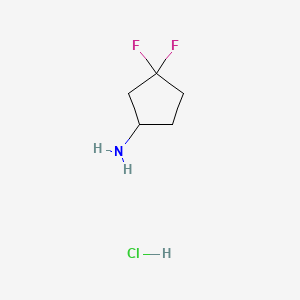 3,3-Difluorocyclopentanamine hydrochloride chemical structure (CAS 939398-48-8)