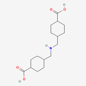 (trans,trans)-4,4'-(Azanediylbis(methylene))dicyclohexanecarboxylic acid chemical structure (CAS 93940-19-3)
