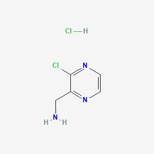 (3-Chloropyrazin-2-yl)methanamine hydrochloride chemical structure (CAS 939412-86-9)