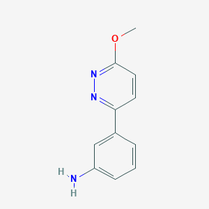 3-(6-Methoxypyridazin-3-yl)aniline chemical structure (CAS 939428-11-2)