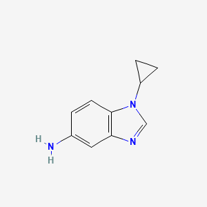 1-Cyclopropyl-1H-benzo[d]imidazol-5-amine chemical structure (CAS 939755-85-8)