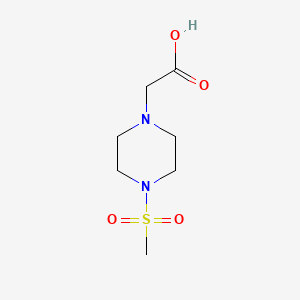 2-(4-Methanesulfonylpiperazin-1-yl)acetic acid chemical structure (CAS 939756-87-3)