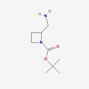 tert-Butyl 2-(aminomethyl)azetidine-1-carboxylate chemical structure (CAS 939760-37-9)