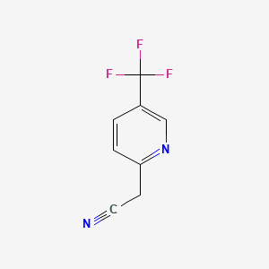 2-(5-(Trifluoromethyl)pyridin-2-yl)acetonitrile chemical structure (CAS 939793-18-7)