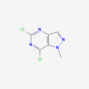 5,7-Dichloro-1-methyl-1H-pyrazolo[4,3-d]pyrimidine chemical structure (CAS 939979-32-5)