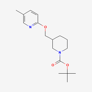 tert-Butyl 3-(((5-methylpyridin-2-yl)oxy)methyl)piperidine-1-carboxylate chemical structure (CAS 939986-14-8)