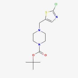 tert-Butyl 4-((2-chlorothiazol-5-yl)methyl)piperazine-1-carboxylate chemical structure (CAS 939986-53-5)