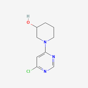 1-(6-Chloropyrimidin-4-yl)piperidin-3-ol chemical structure (CAS 939986-73-9)