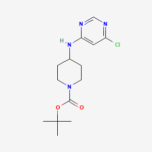 tert-Butyl 4-((6-chloropyrimidin-4-yl)amino)piperidine-1-carboxylate chemical structure (CAS 939986-76-2)