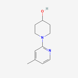 1-(4-Methylpyridin-2-yl)piperidin-4-ol chemical structure (CAS 939986-80-8)