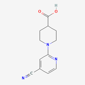 1-(4-Cyanopyridin-2-yl)piperidine-4-carboxylic acid chemical structure (CAS 939986-83-1)