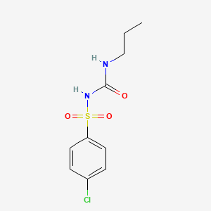 4-Chloro-N-(propylcarbamoyl)benzenesulfonamide chemical structure (CAS 94-20-2)