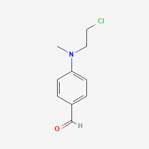 4-((2-Chloroethyl)(methyl)amino)benzaldehyde chemical structure (CAS 94-31-5)