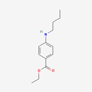 Ethyl 4-(butylamino)benzoate chemical structure (CAS 94-32-6)