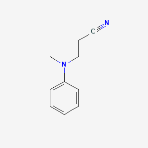 3-(Methyl(phenyl)amino)propanenitrile chemical structure (CAS 94-34-8)